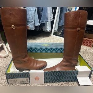 Tory Burch Jolie brown riding boots